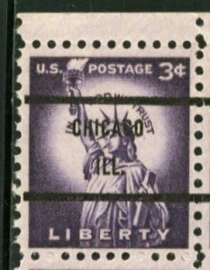 United States #1035- MNH PRECANCELLED BLOCK OF 6 -1954 - NOB060