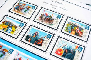 COLOR PRINTED ALDERNEY 1983-2018 STAMP ALBUM PAGES (80 illustrated pages)