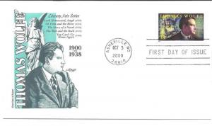 3444 Thomas Wolfe Artmaster FDC