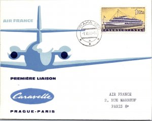 Czechoslovakia 1960 FFC - Air France - Prague To Paris - J7544