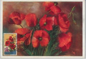 48274 - SAN MARINO - MAXIMUM CARD - NATURE: Flowers1958 10 lire-