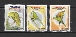 BIRDS - PARAGUAY #2711-13 MNH