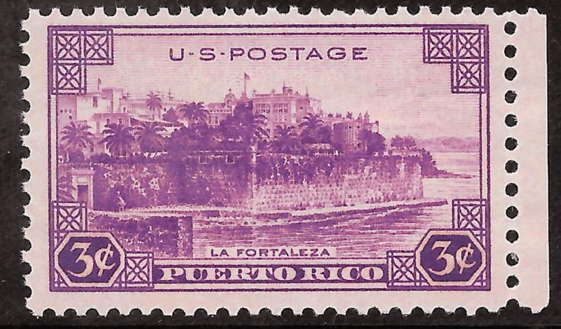 Scott 801   3¢ Puerto Rico Territory MNH Single VF