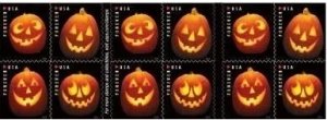 Jack-o-lanterns  forever stamps  5 sheets of 100 pcs