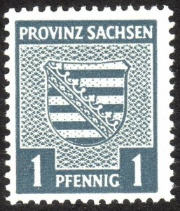1945, Germany West Saxony 1pfg, MNH, Mi 73