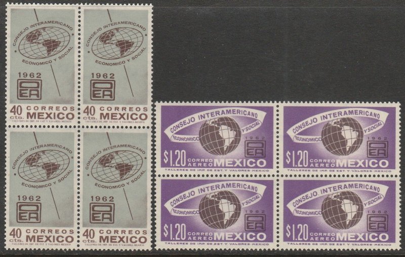 MEXICO 926, C263 Interamerican. Economic & Soc Council MNH BLKS OF 4 VF (512)