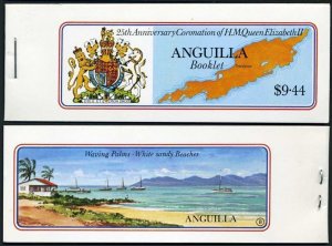 Anguilla 315-318 booklet, MNH. QE II Coronation 25th Ann. White Sundy Beaches.