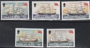 Isle of Man # 254-258, 259, Ships - Karran Fleet Mint NH,1/2 Cat.