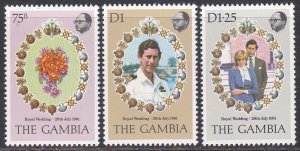 Gambia Sc #426-428 MNH Royal Wedding
