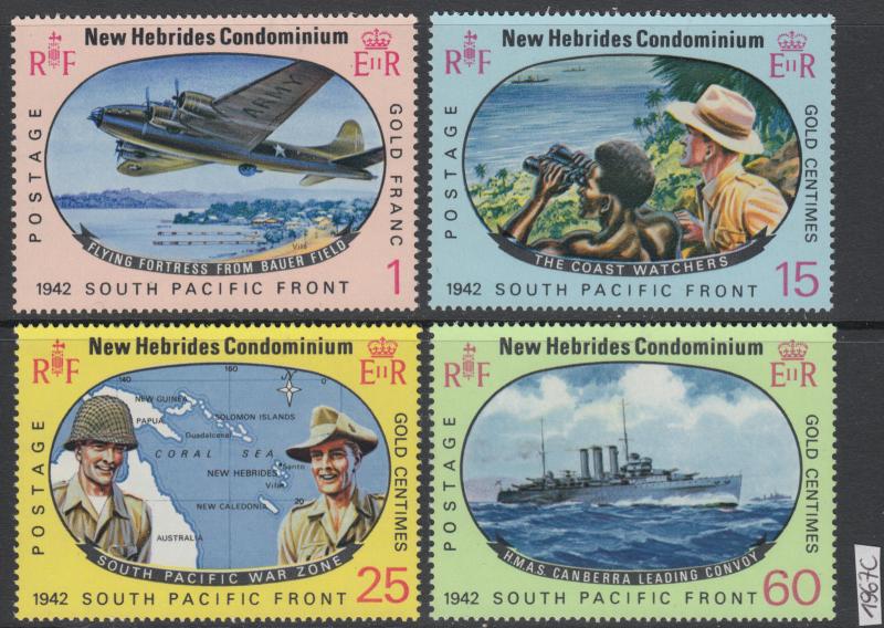 XG-AL013 NEW HEBRIDES GBC - Condominium, 1967 Wwii, South Pacific Front MNH Set