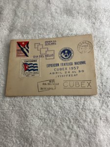 Cuba-1957.EXPOSICION FILATELICA NACIONAL.CUBEX 24 de ABRIL.1957.FIRST DAY.CARD