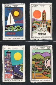 CUBA Sc# 1486-1489  TOURISM ship boat sunset CPL SET of 4  1970  MDG see pics