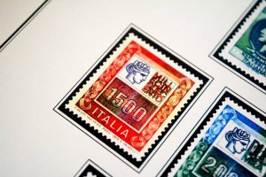 COLOR PRINTED ITALY 1966-1989 STAMP ALBUM PAGES (79 illustrated pages)