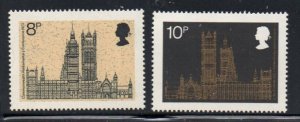 Great Britain  Sc  705-706  1973 Parliamentary Association  stamp set mint NH