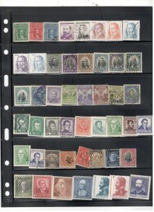 CHILE COLLECTION ON STOCK SHEET , MINT/USED