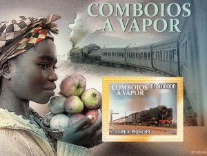 Sao Tome and Principe 2010 Steam Trains Souvenir Sheet (1) MNH