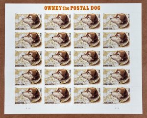 4547 OWNEY THE POSTAL DOG Pane of 20 US Forever Stamps MNH 2011