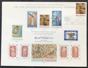UN Art on UN Souvenir Cards (3) FDC 1972 L32
