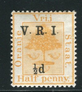 ORANGE FREE STATE;  1900 early V.R.I. surcharge Mint hinged 1/2d value,