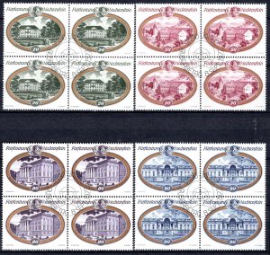 Liechtenstein Scott # 624 - 627, used, first day cancellation, b/4 each