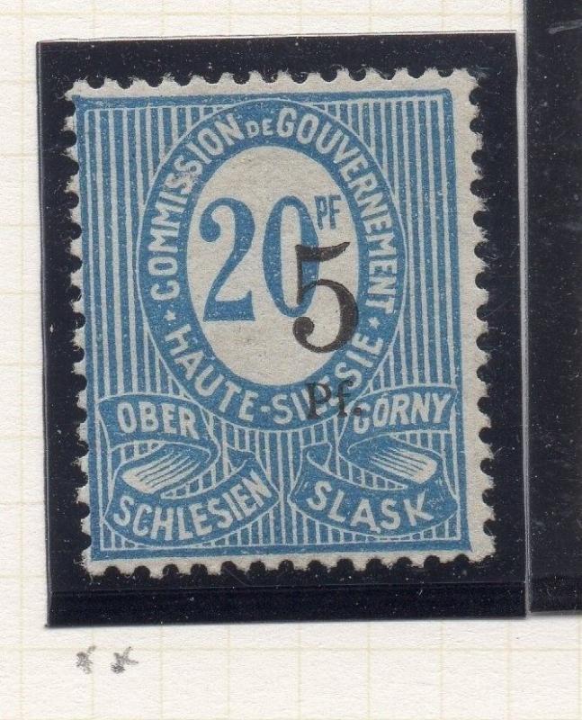 Silesia 1920 Early Issue Fine Mint Hinged 5pf. Surcharged 215624