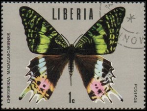 Liberia 683 - Cto - 1c Madagascar Sunset Moth (1974)