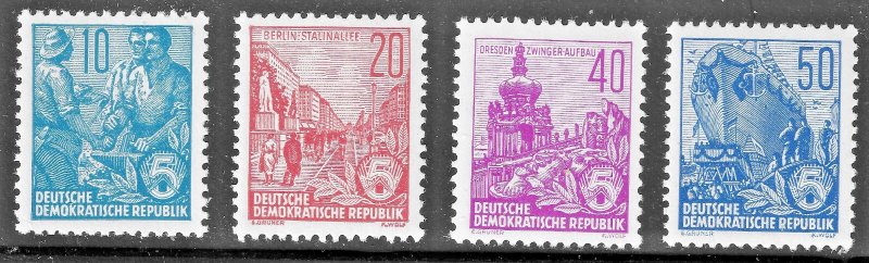 Germany - DDR (1955) - Scott # 227 - 230,   MNH