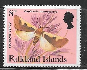 Falkland Islands #394 8p  Moth (MNH)  CV.$0.50