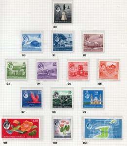 Trinidad & Tobago Sc 89-105 1960 long stamp set mint NH