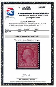 US SCOTT #454 MINT-XF-SUP-OG-NH GRADED 95 W/ PSE CERT SMQ $525 (8/1/24 GP)