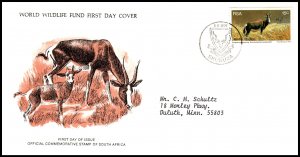 South Africa 485 Mammal WWF Typed FDC