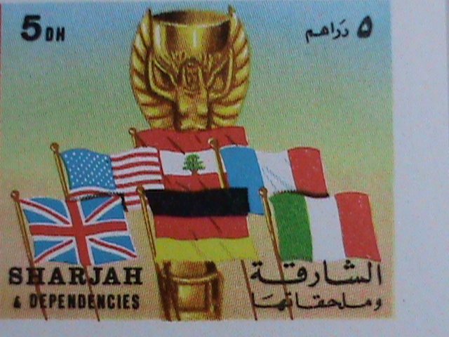 SHARJAH-1970 INTERNATIONAL EVENTS-WORLD CUP SOCCER IMPERF -MNH-S/S VERY FINE