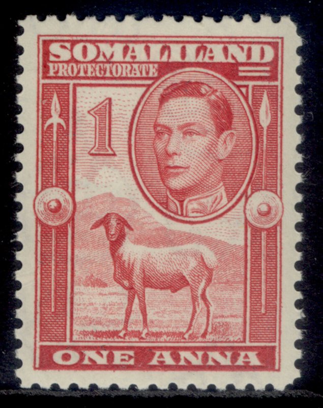SOMALILAND PROTECTORATE GVI SG94, 1a scarlet, LH MINT.
