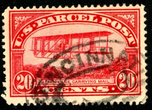 Scott Q8, 20c Airplane PARCEL POST used Beauty