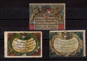 German Charity Fundraising Stamps - Lotteries to Raise Construction Funds, 1912