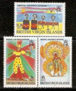 BRITISH VIRGIN ISLAND 1998 CHILDREN'S FESTIVAL, ART WORKS, PAINTINGS MNH # 1192