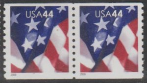 U.S. Scott #4391 American Flag Stamp - Mint NH Coil Pair