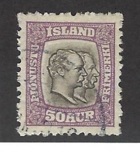 Iceland  SC #O38 Used F-VF SCV$11.50...tough to find!