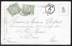 Great Britain, Scott #128, Used on 1905 Postcard, Sent Postage Due to France