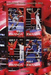 Boxing Sport Olympic Games London 2012 Souvenir Sheet of 4 Stamps Mint NH