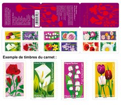 Scott #4168a Flowers booklet MNH