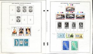 New Hebrides Stamp Collection on 8 Minkus Pages, 1977-1980