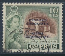 Cyprus  SG 191  SC# 186 MH  OPT Cyprus Republic see detail and scan