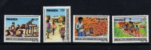 Rwanda #1334-37 (1989 Rural Organization set) VFMNH CV $11.00