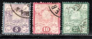 Iran/Persia Scott # 50 - 52, used