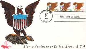 #2595-97 Eagle and Shield B Line FDC