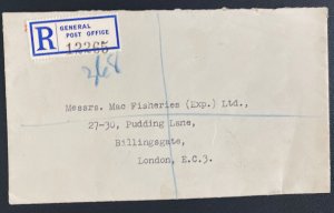 1935 Mauritius Registered cover To England King George V Silver Jubilee Stamp