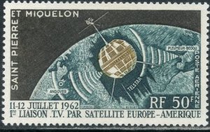 ST. PIERRE & MIQUELON Sc#C26 1962 Telstar Satellite Space Complete OG Mint LH