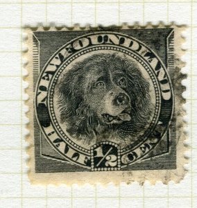 CANADA; 1870s classic Newfoundland Dog issue used 1/2c. value