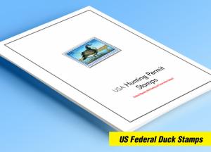 COLOR PRINTED USA FEDERAL DUCK 1934-2019 STAMP ALBUM PAGES (45 illustr. pages)